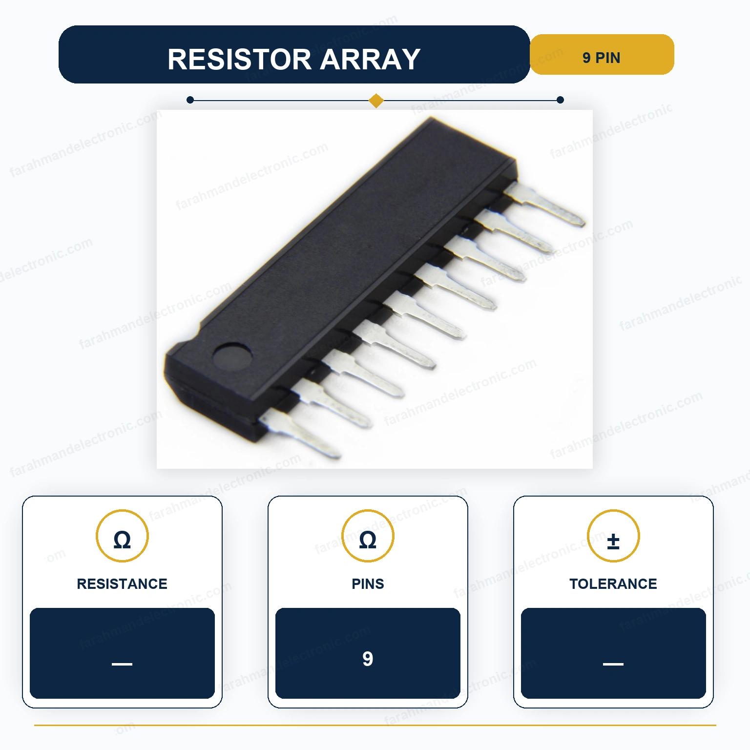 13503-Array_1K_9PIN مقاومت اره اي Array 1K 9PIN - تصویر 1