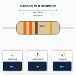 مقاومت 330R-2W 5% کربني