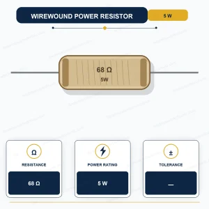 مقاومت 68R-5W سيمي